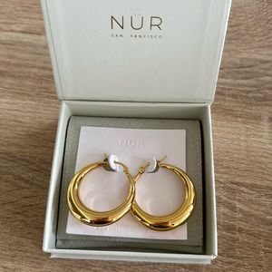 Gold gradients hoop earrings